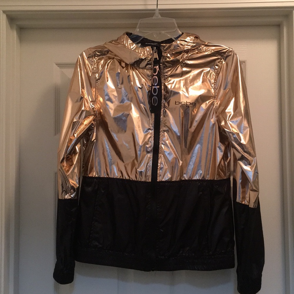Rose Gold Bebe Sport Track Jacket
